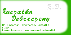 ruszalka debreczeny business card